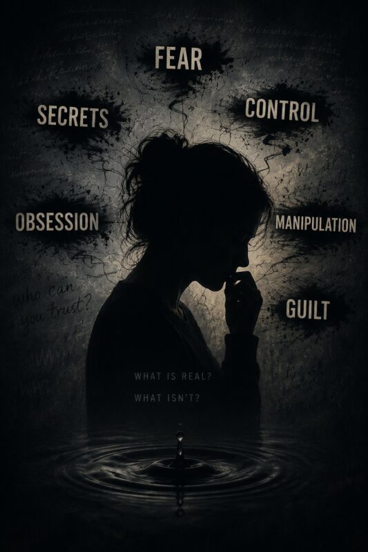 Psychological thriller themes exploring fear manipulation secrets and human behaviour